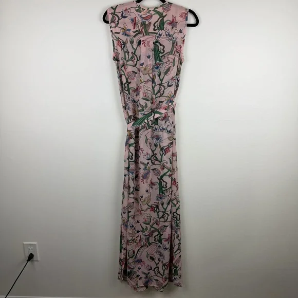 Ted Baker Pink Jungle Floral Maxi Dress Belted Sleeveless Occasion US 6 - Picture 7 of 12